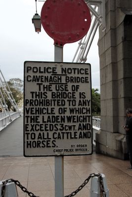 Old Cavenagh Bridge - No livestock allowed!