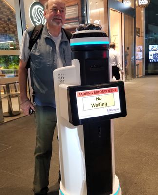 Robot parking enforcement! Singapore is definitely into electronics.