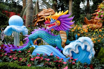 Beautiful blue dragon for Lunar New Year