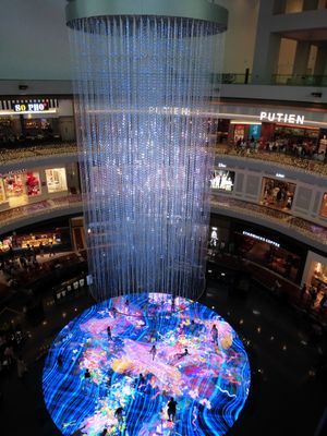 Marina Bay Sands mall fountain (called Digital Light Canvas)
