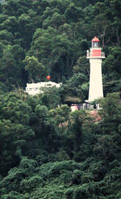 The ship turned a little out of our berth before I could see the Chan May lighthouse.