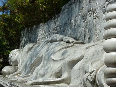 Here's the 1st one - a reclining Buddha about half way up the hill