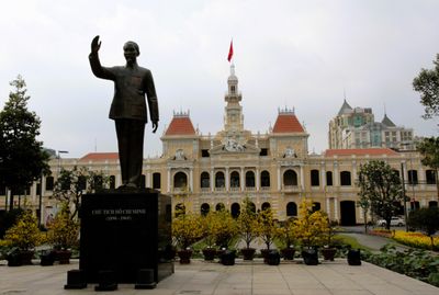 Beautiful Peoples Committee (City Hall), with Ho Chi Minh statue