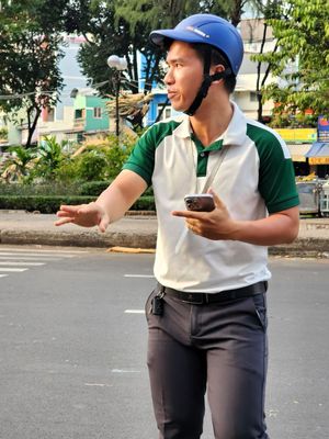 Our guide Binh kept us from being run over when we crossed Saigon streets