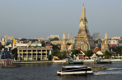 We walked around & took the Chao Phraya Tourist Boat to see sights.  Here's Wat Arun.