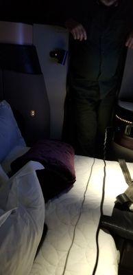  Qatar Airways Q Suite double bed (2 pods put together)