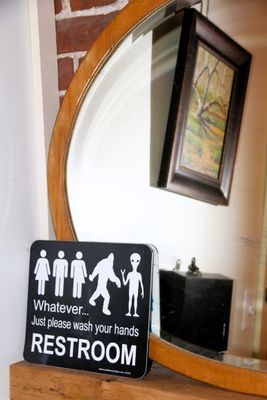Sign in the bathroom