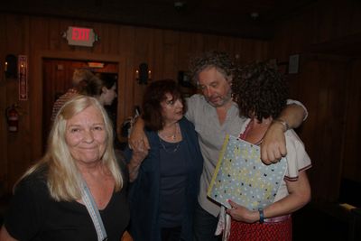 As is customary, James came out afterwards to talk to his fans. (Mary Beth, Gail, Cathy)
