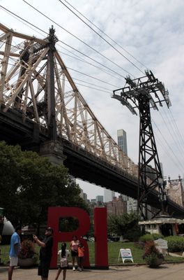 Went back to the tram; found the RI sign very popular.