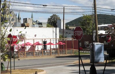 Took the Staunton Trolley.  4 stop signs caught my eye.