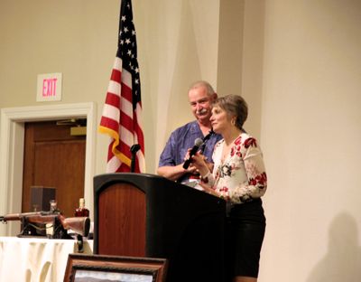Kristina from Hotel 24 gets kudos & award for helping make our reunions so successful 