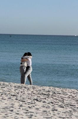 Embrace on the beach