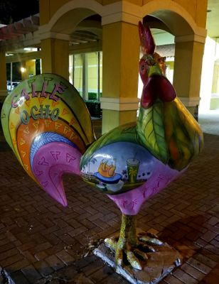 Walked the Calle Ocho & found a chicken outside a chicken place.