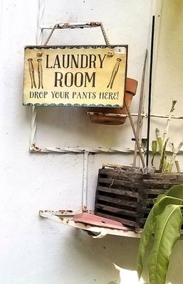 Stayed at Elsa's BnB in Little Havana. BnB had a funny sign.