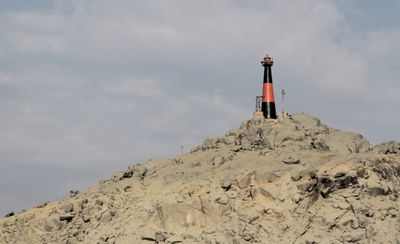Nearby Salaverry lighthouse from top of ship 4:30 pm