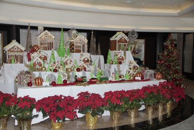 On Manta day we awoke to find a Gingerbread village had cropped up overnight in the ship's reception area.