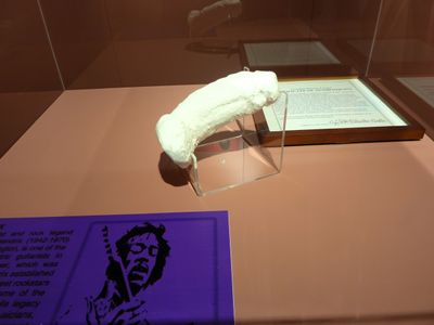 Concrete caste of Jimi Hendrix' penis