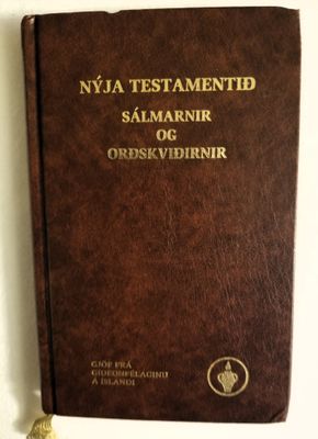 Icelandic Bible in hotel room