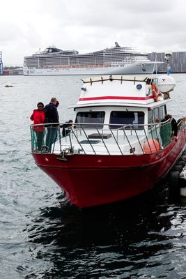 After boarding Mars, took the Gestur boat over to Videy Island (MSC in background)