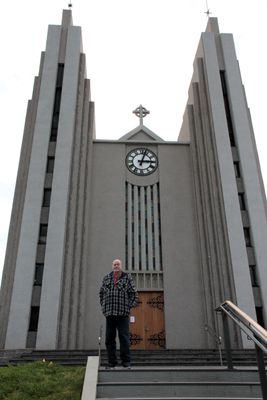 Back in town, we drove by the modern Akureyri Cathedral