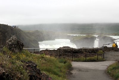The waterfall could be viewed from 2 different sides, and from ground level & up top.  