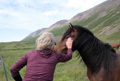 Nancy befriends a horse