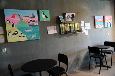 Hafnarhus Cafe had beautiful artwork 