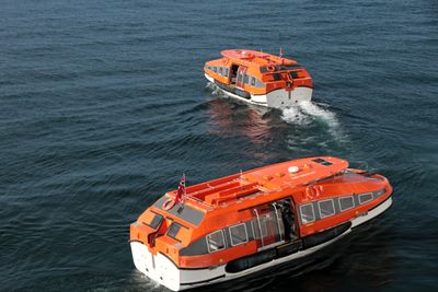 Tender boats went back & forth all day