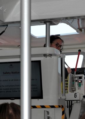 Tendered in. Howard pointed out that our tender driver was an officer -- hooray for her!