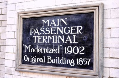 Train station sign 