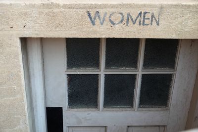 Old women's rest room down some stairs in the back of the Court House