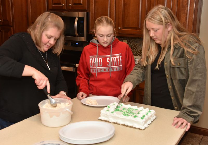 Cutting the Anniversary Cake