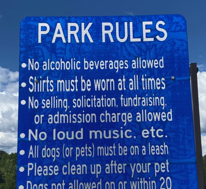 County park rules in Baptist country