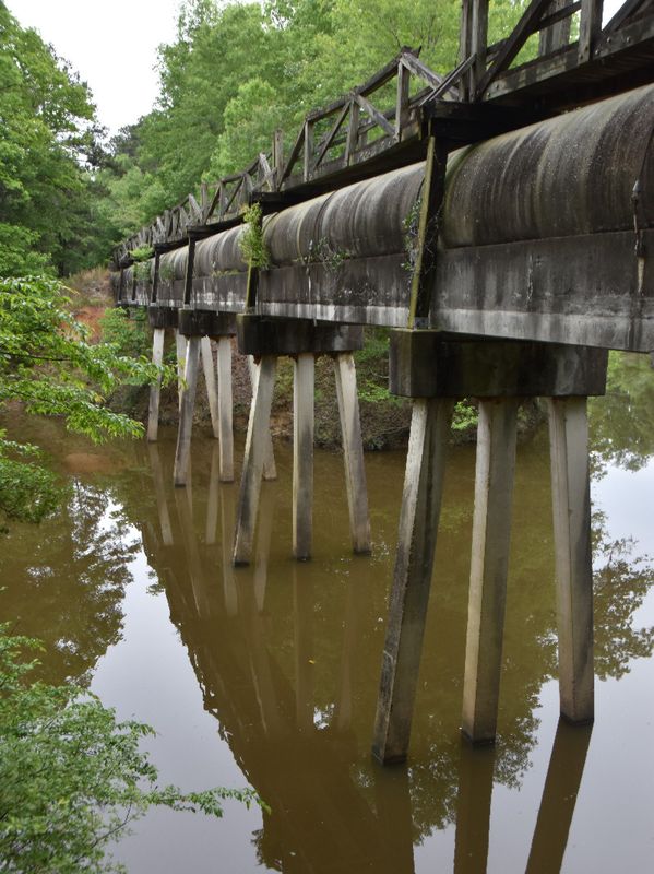 Pipe bridge near Montgomery, Alabama