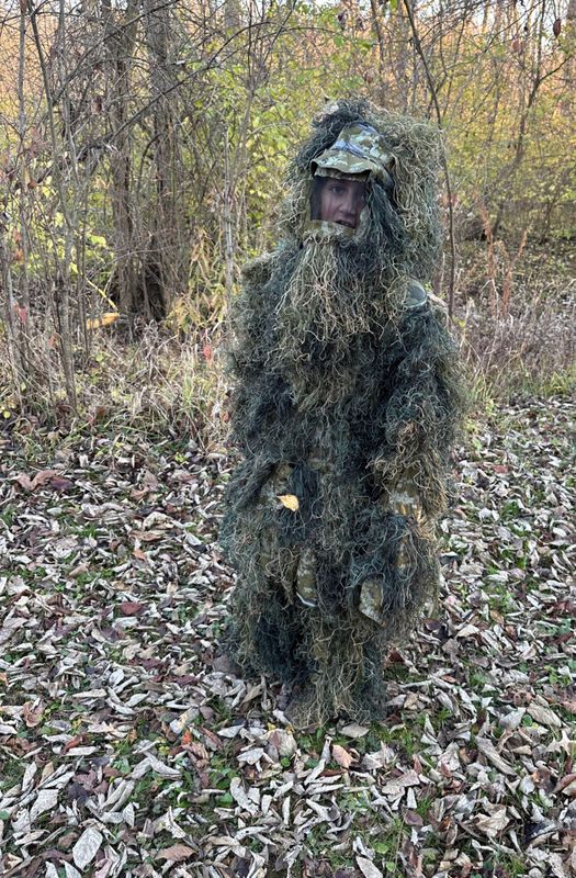 AJs new outfit for stalking animals in the woods