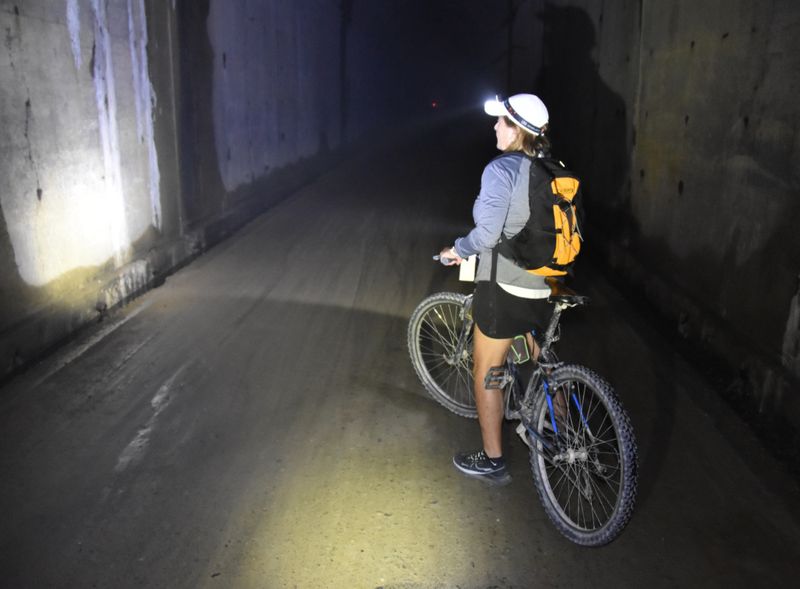 Center of the first tunnel, which is 1.5 miles long
