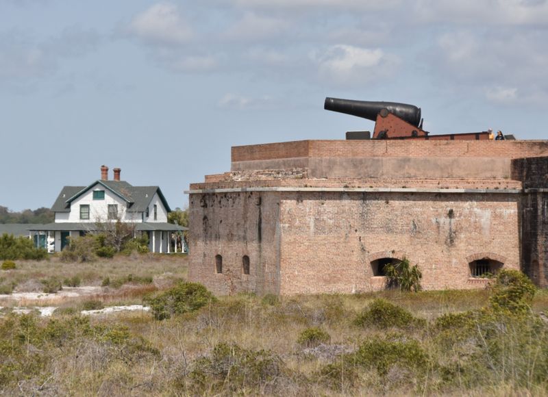 One of the 1800s guns at Fort Pickens
