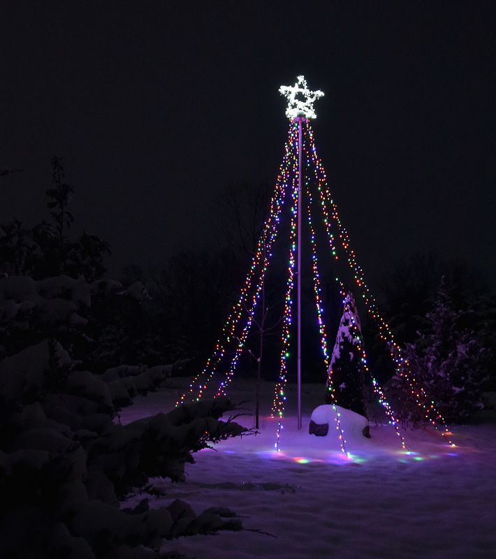Flagpole Christmas Lights