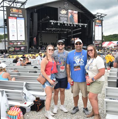 Natalie, her husband and his brother with his girlfriend (right to left)