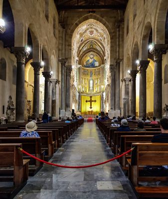 Service at the Duomo di Cefal