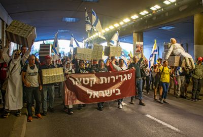 Protesting against Netanyahu and his Criminal Government