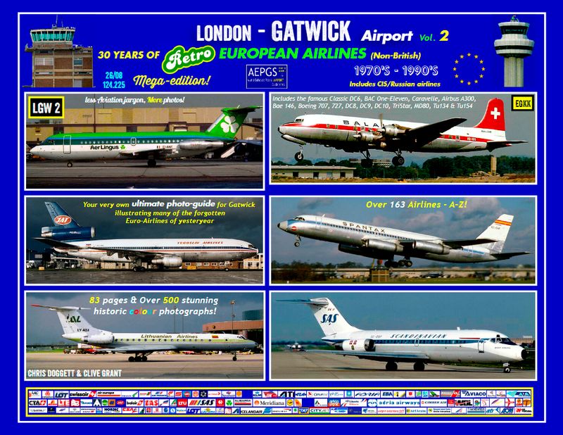 Gatwick Retro Airlines from Europe 1970s-1990s. Available now!