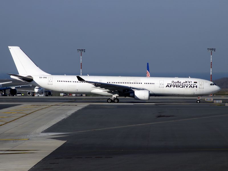 Departs LTFM Istanbul (New) as seen from the terminal.
Non-standard white livery & titles.