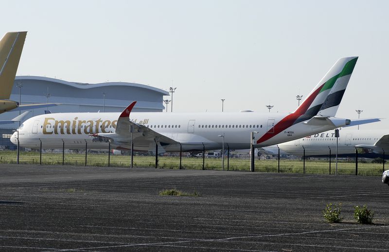 Sits engineless at Toulouse-Blagnac at the rear of the A350 production line