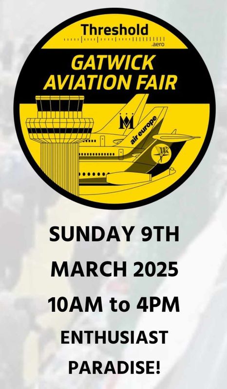 Gatwick Aviation Enthusiasts Collectables Fair 2025 - Flyer
