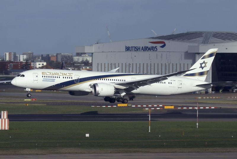 EL AL's City of Gold livery Arrv 27L at LHR