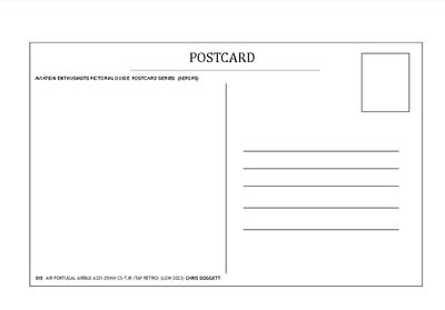 015 Postcard Reverse TAP A321 retro 015