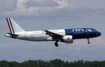 Arrival at Rome FCO, special livery 