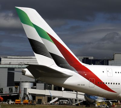 A380 A6-EOK new fin livery 