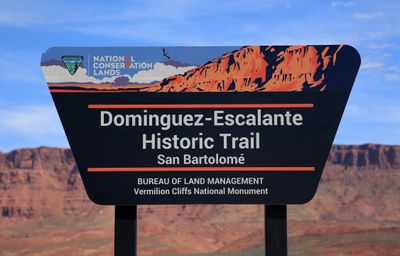 02-3B9A1665-Sign Marks a Section of the Old Spanish Trail along the Vermilion Cliffs.jpg